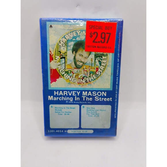 VERY RARE! SEALED HARVEY MASON MARCHING IN THE STREET CASSETTE TAPE, 5301-4054 H - Picture 1 of 7